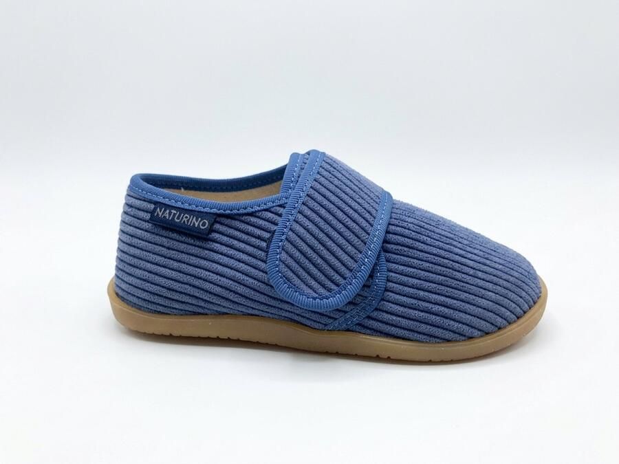 Naturino Yindo velcro cordury effen pantoffel- jeans