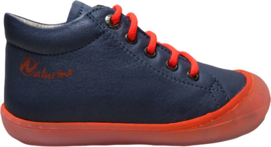 Naturino orange veter bumper effen lederen schoenen Cocoon blauw - Foto 1