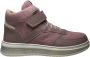 Naturino Otzar elastiek velcro effen hoge lederen sneakers roze - Thumbnail 1