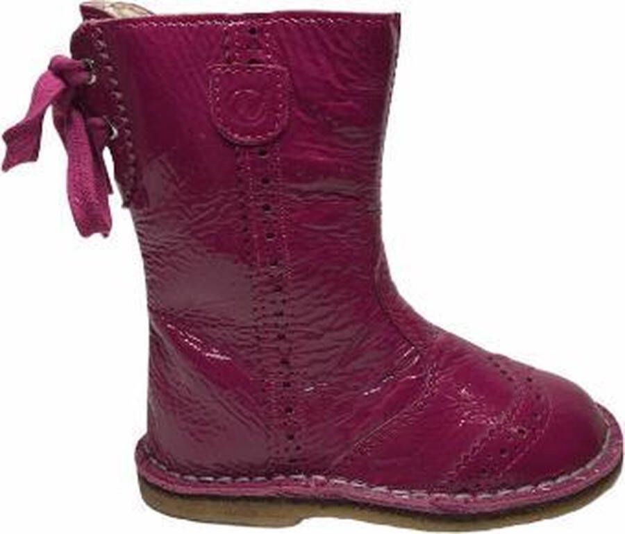 Naturino rits oxford veter lederen laarzen 4685 lak fuxia