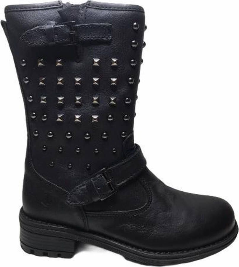 Naturino rits studs stoere bikerlaars 4799 zwart