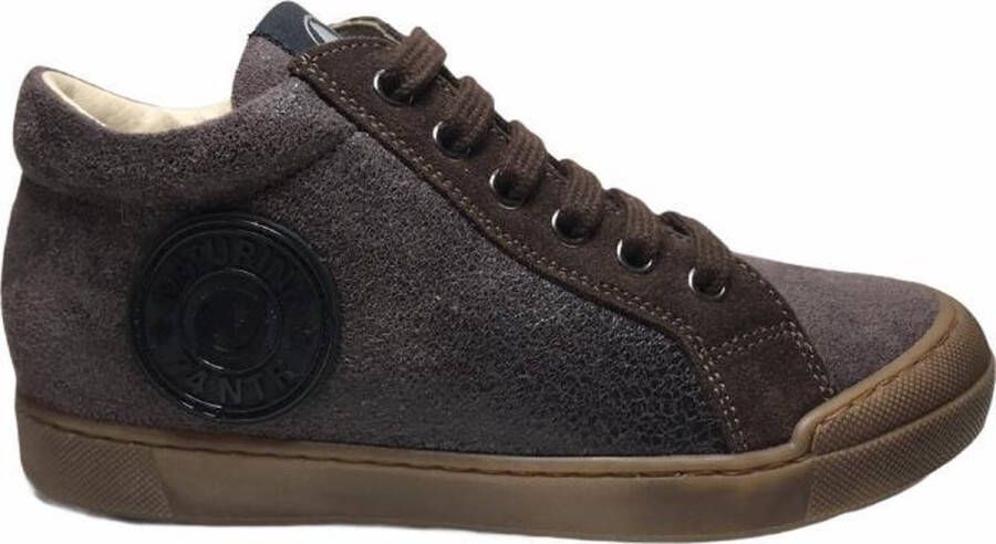 Naturino rits veter bumper cirkel lederen hoge sneakers Renesse Dk bruin