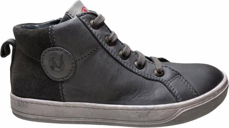 Naturino rits veter cirkel hoge sneakers Life grijs