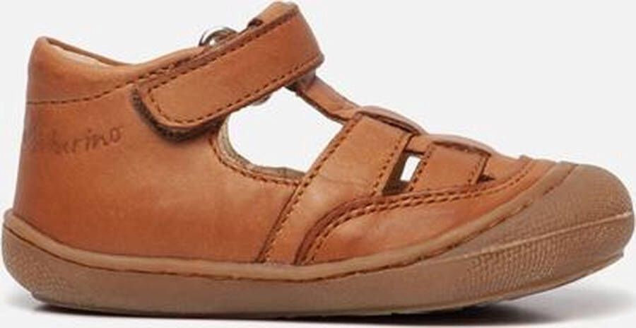 Naturino velcro bumper gesloten lederen sandalen Wad cognac