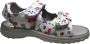 Naturino velcro bloemen print lederen sandalen Dock wit - Thumbnail 1