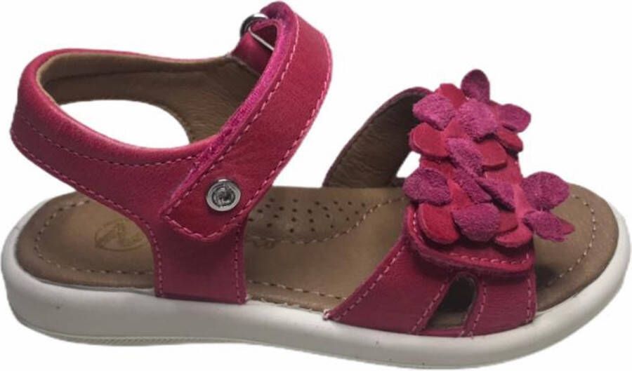 Naturino velcro bloemen sandalen 6043 fuxia