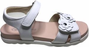 Naturino velcro bloemen sandalen haba wit