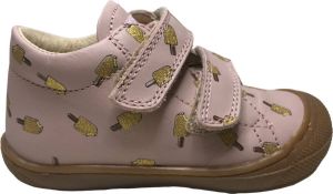 Naturino velcro bumper gouden frisco's lederen sneakers Cocoon Roze