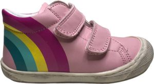 Naturino velcro bumper regenboog lederen sneakers Maty Roze