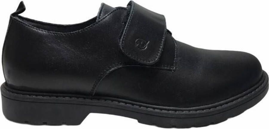 Naturino velcro effen lederen klassieke schoenen Abbey zwart