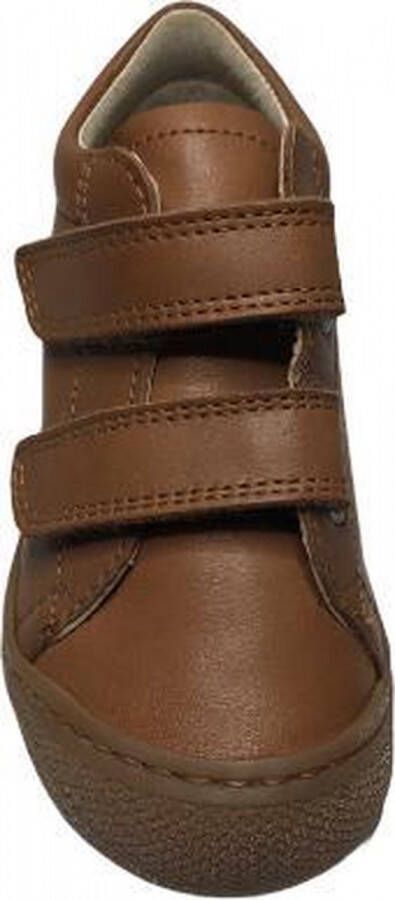 Naturino Cocoon Wool Mt 21 velcro's bumper warme effen lederen sneakers cognac