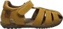 Naturino velcro lederen sandalen See okergeel - Thumbnail 1