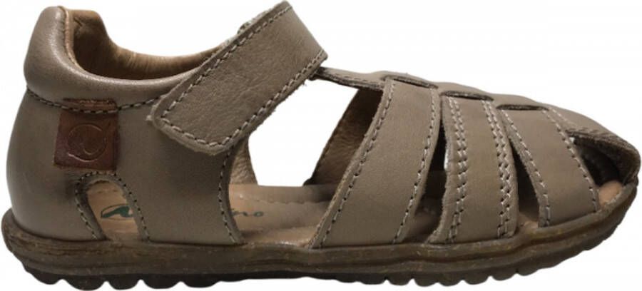 Naturino velcro lederen sandalen see taupe