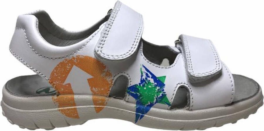 Naturino velcro pijl lederen sandalen Havasu wit - Foto 6