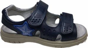 Naturino velcro ster lederen sandalen Dock navy