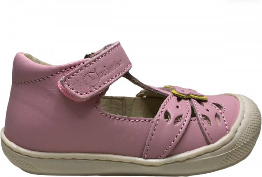 Naturino velcro vlinder bumper gesloten lederen sandalen Brona Roze