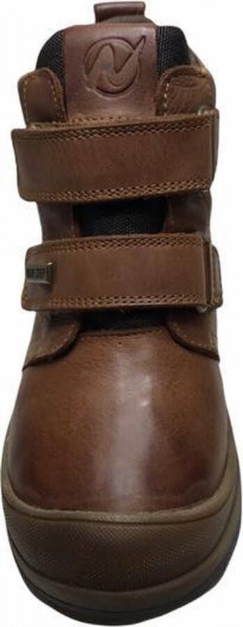 Naturino velcro's bumper hoge warme lederen schoenen Susten Cognac