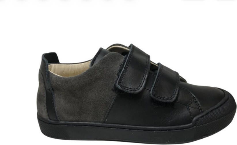 Naturino velcro's bumper lederen sneakers Knokke zwart grijs - Foto 1