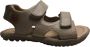 Naturino velcro's effen lederen sandalen sky taupe - Thumbnail 1