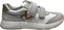 Naturino velcro's gouden logo lederen sportieve sneakers Jesko wit - Thumbnail 2