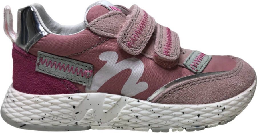 Naturino velcro's lederen sneakers Delt roze zilver - Foto 1