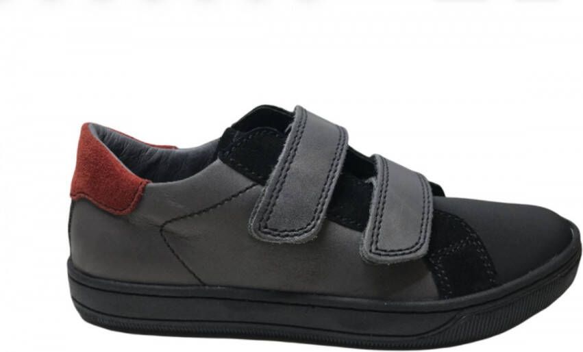 Naturino velcro's rubberen neus lederen sneakers Isaac Grijs