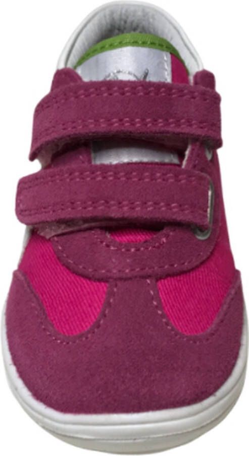 Naturino velcro's witte pijlen sportieve lederen sneakers Shrugs fuxia - Foto 2