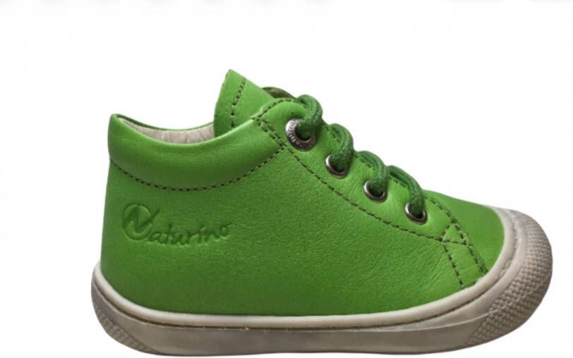 Naturino veter bumper effen lederen schoenen Cocoon groen