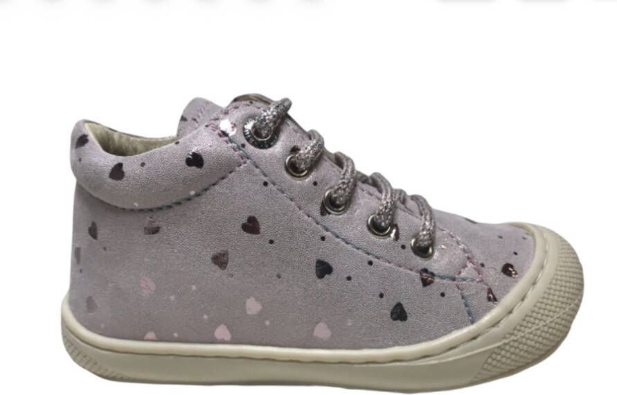 Naturino veter bumper hartjes lederen sneakers Cocoon roze - Foto 1