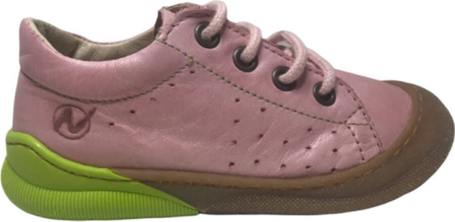 Naturino veter bumper lederen sneakers Gabby roze groen - Foto 1