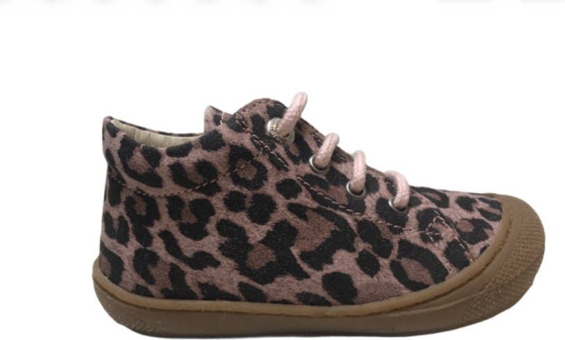 Naturino veter bumper roze jaguar print lederen schoenen Cocoon Roze - Foto 1