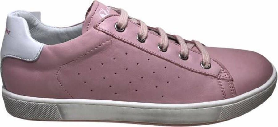 Naturino veter rits lederen sneakers hasselt roze