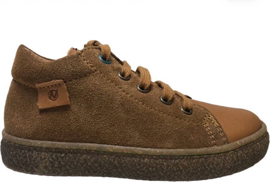 Naturino veter rits hoge lederen sneakers Albus cognac - Foto 1