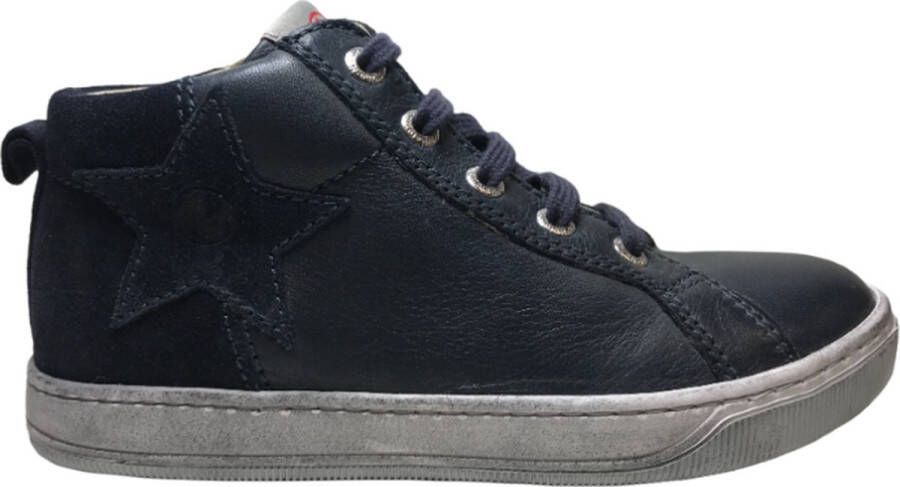 Naturino veter rits ster lederen hoge sneakers Length Navy - Foto 1