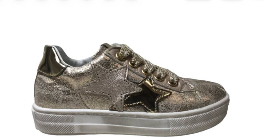 Naturino Veter rits Sterren lederen sneakers Blues Goud - Foto 1