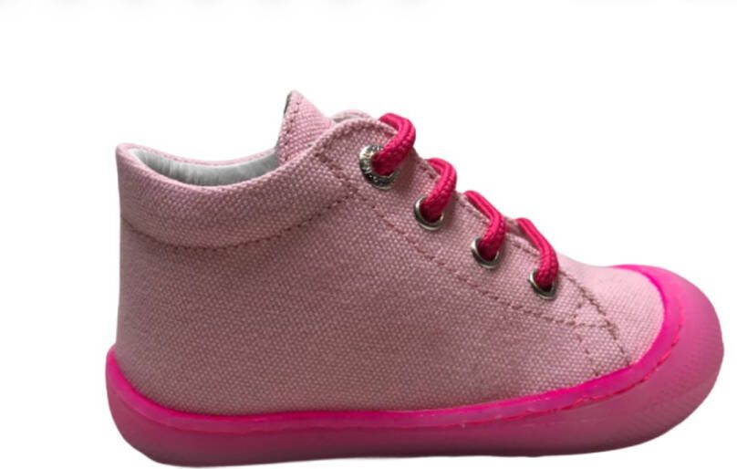 Naturino veters bumper effen canvas schoenen Cocoon fluo roze - Foto 1