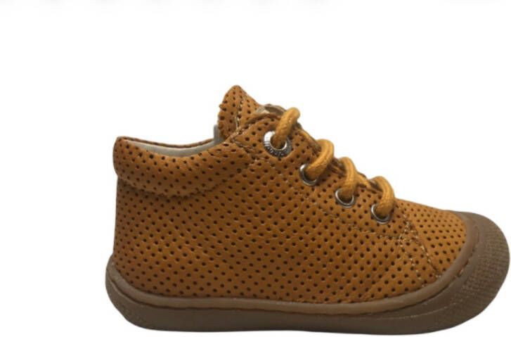 Naturino veters bumper perforaties lederen sneakers Cocoon okergeel - Foto 1