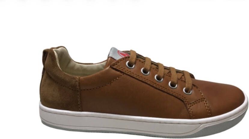 Naturino veters effen lederen sneakers Caleb cognac - Foto 1