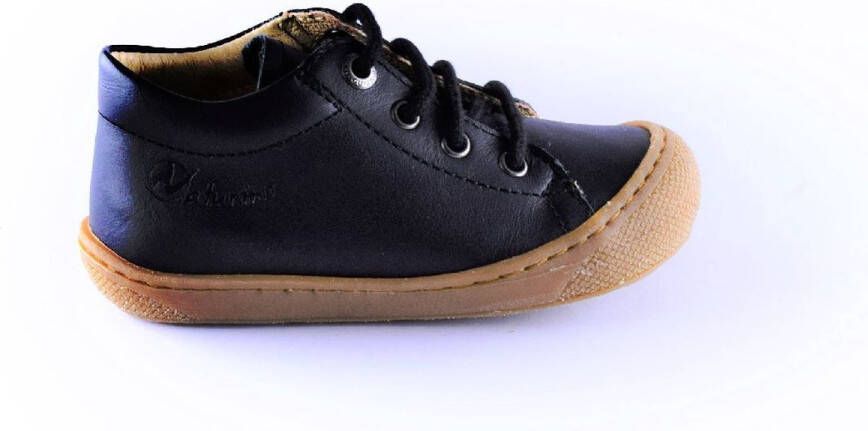 Naturino veterschoen 0A01-01 zwart leder