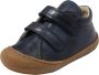 Naturino Cocoon velcro's bumper effen lederen sneakers Navy bruin - Thumbnail 1