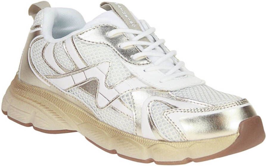 Naturino Wave Metallic Goud-Wit Sneaker