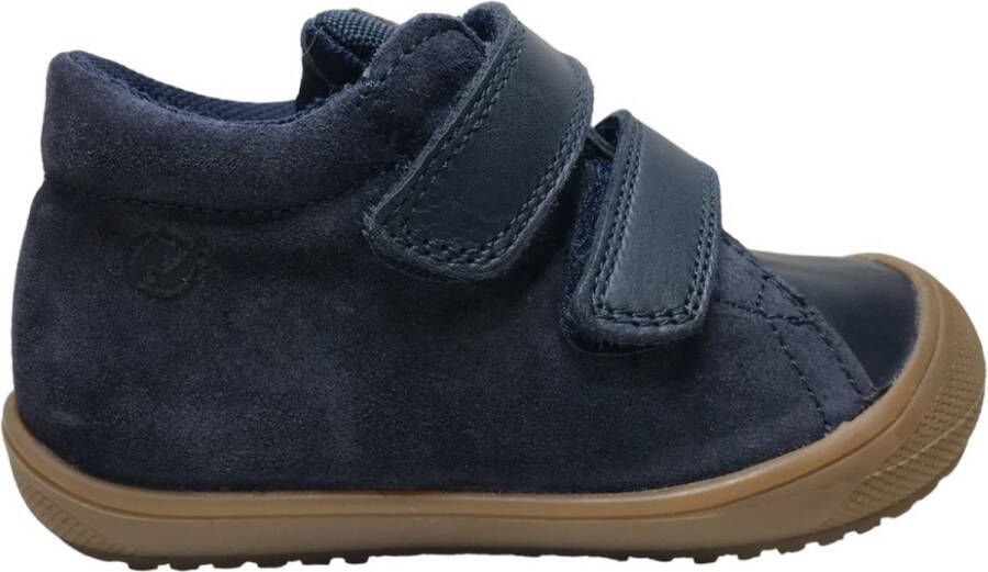 Naturino WP Brant 2 velcro's bumper warme lederen sneakers navy