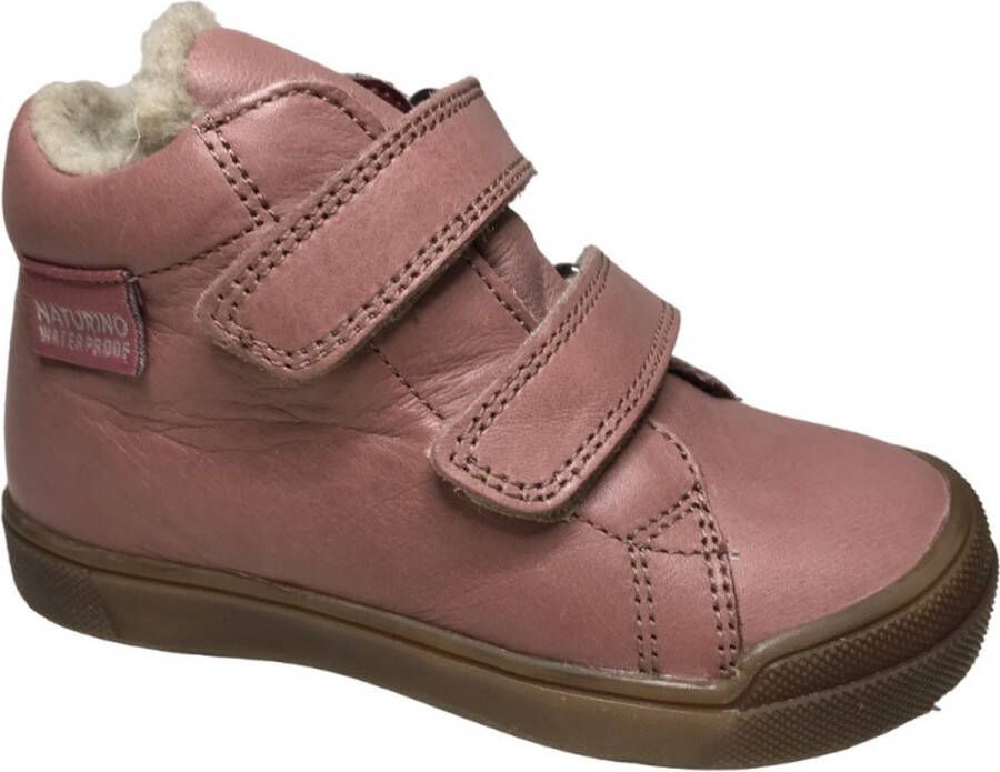 Naturino WP New Mulaz velcro bumper effen warme schoenen roze