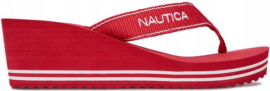 Nautica Dames Slippers Rood Comfortabele Zomerse Teenslippers