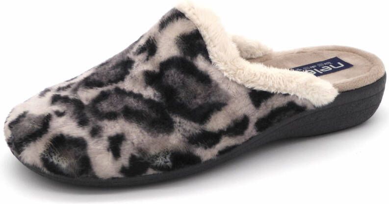 Neles Dames Pantoffel Muil 62423-G Grijs Multi