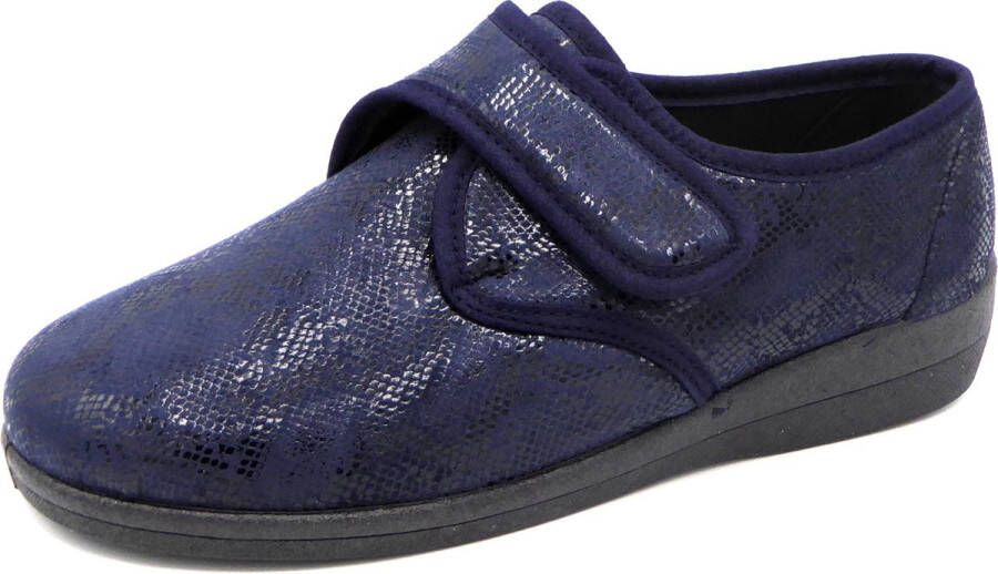 Neles Dames Pantoffel Stretch 61802 Marineblauw