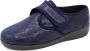 Neles Dames Pantoffel Stretch 61802 Marineblauw - Thumbnail 1