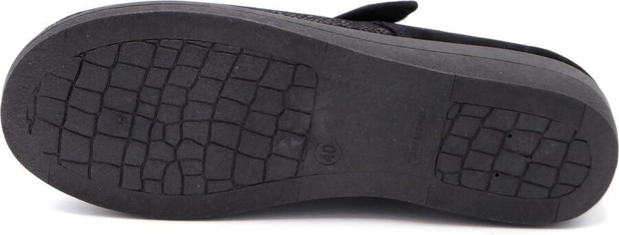 Neles Dames Pantoffel Stretch 61800 Zwart Combi - Foto 4