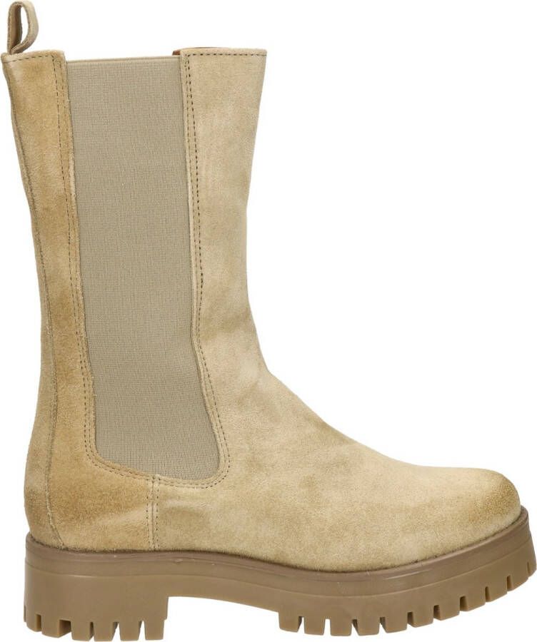 Nelson hoge suède chelsea boots taupe