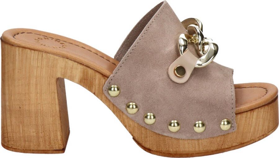 Nelson dames clog Beige